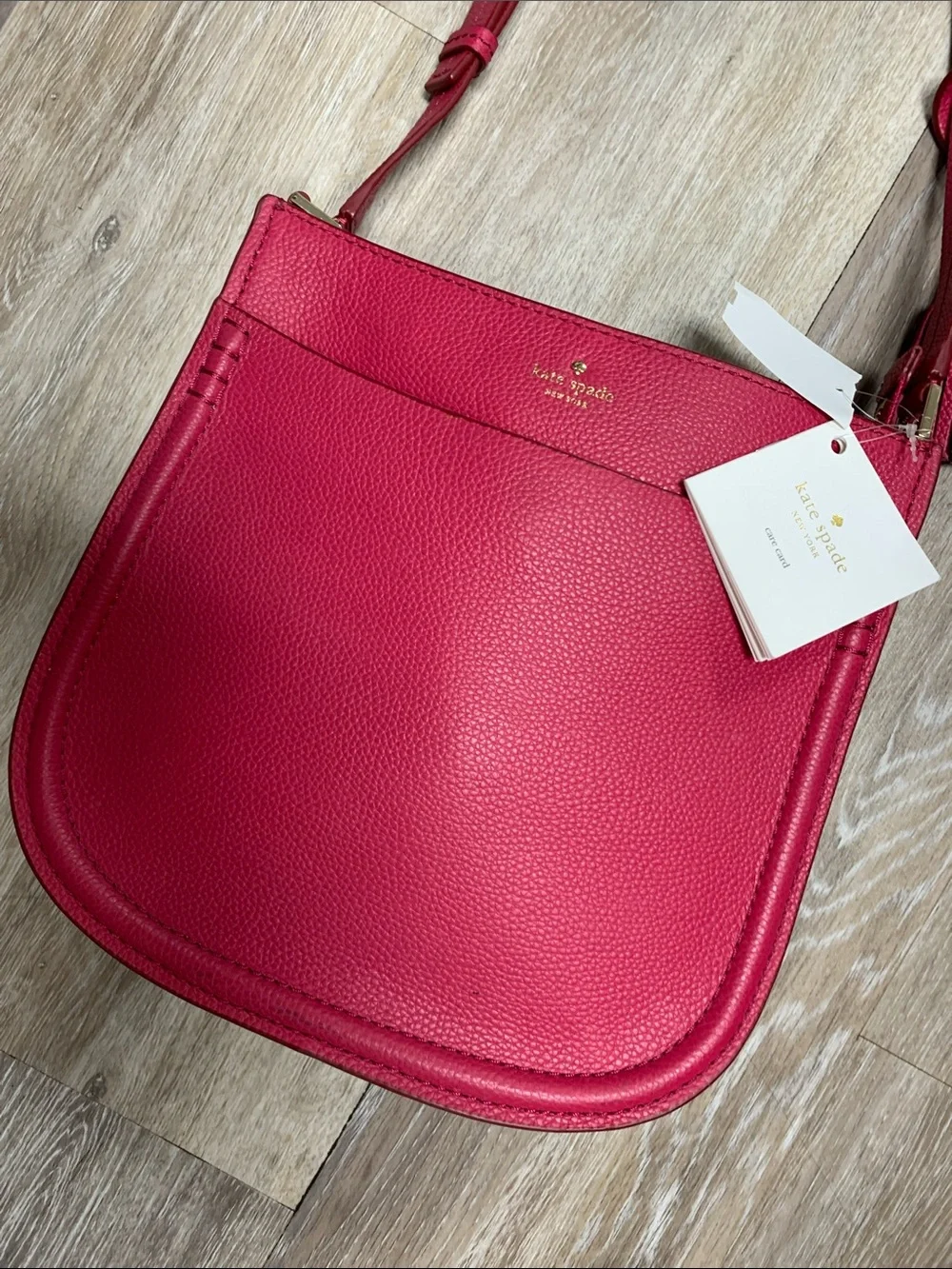 kate spade Hot Pink Pebbled Leather Crossbody